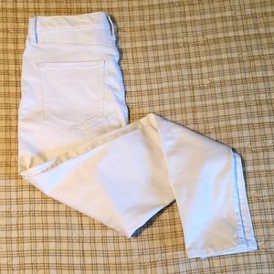 Banana Republic High Rise Skinny White Jean, Sz 28